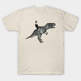 Lady and T rex dinosaurus T-Shirt